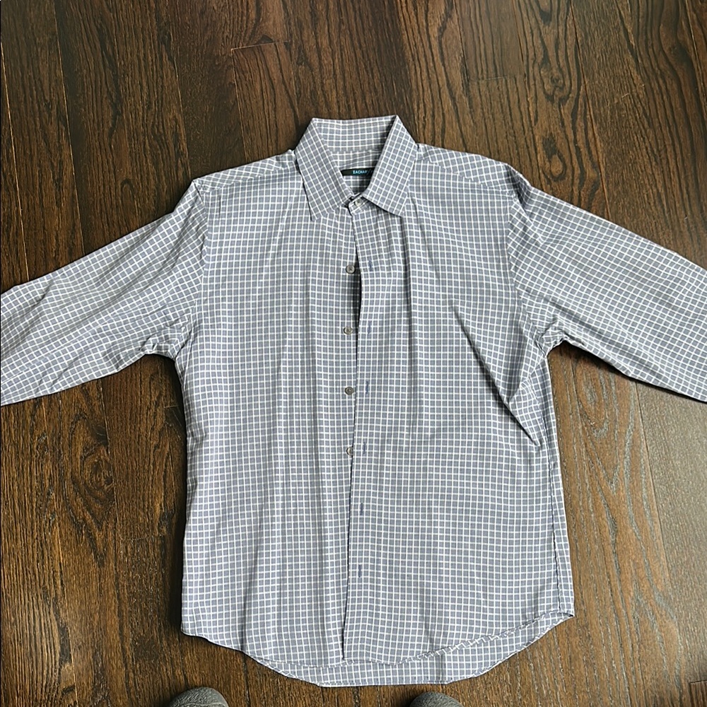 Zachary Prell Gray Dress Shirt with Long Sleeves